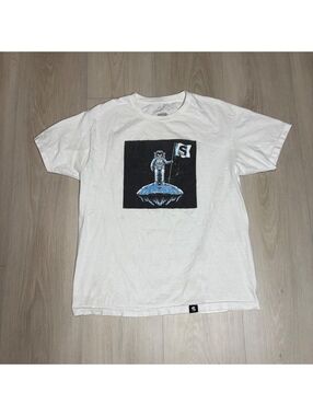 Street Dreams Astronaut T Shirt Mens L White Space Graphic Streetwear Tee